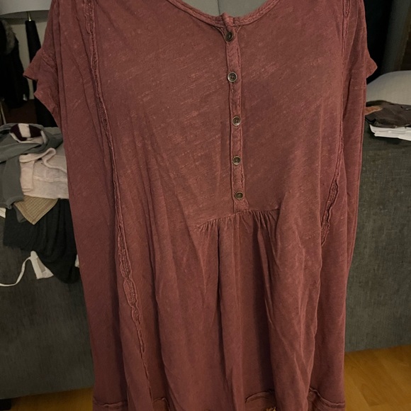 Free People Raspberry Boho Blouse - Picture 4 of 13